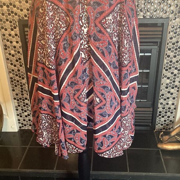 Westport 1962 red white and blue flowy tank blouse, size 2X, good used condition - Picture 3 of 9